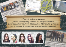 Mercedes Belda, Miranda García, Lourdes Navarro, Paula Ramírez y M. José López - Premio STEM 2018